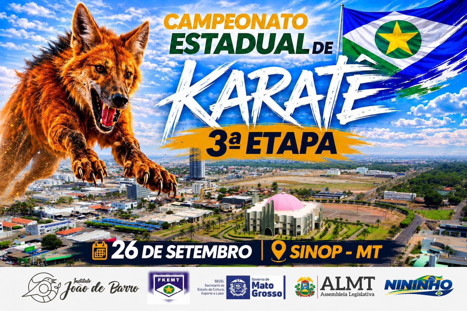 Banner 3° Etapa Campeonato Estadual de Karatê 2026