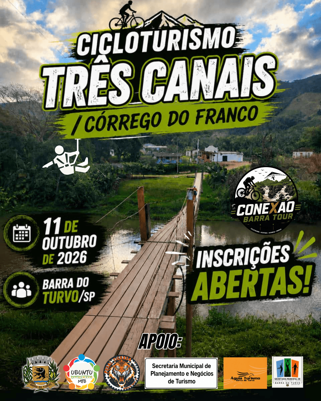 Banner Cicloturismo Três Canais / Córrego do Franco